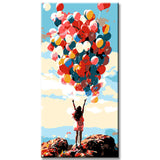 Painting by Numbers Art Lots of Colorful Balloons