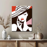 Painting by Numbers Art Elegant Woman Holding Her Zebra Hat