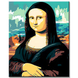 Paint by Numbers Art Mona Lisa with Landscape Background