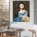 Painting by Numbers Art Woman Wearing Blue Dress