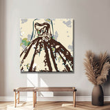 Painting by Numbers Art Lifestyle Black and White Dress with Flowers