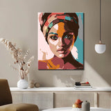 Painting by Numbers Art Lifestyle Portrait Photo of A Woman with A Headdress