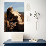 Painting by Numbers Art Lifestyle Naked Female Body Sitting on The Stone