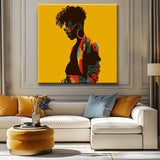 Painting by Numbers Africa Person Golden Lips & Glasses