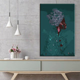 Painting by Numbers Art Lifestyle African Woman with Leaves Cape and Pink Earrings