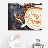 Painting by Numbers Art Lifestyle Cup of Coffee with Lettering in The Foam