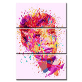 Painting by Numbers Art Lifestyle 3-Panel Face with Dots