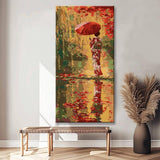 Painting by Numbers Art Lifestyle Woman Standing on The Bank with An Umbrella
