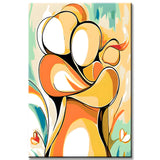 Painting by Numbers Abstract Art Hugging Couple