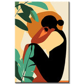 Painting by Numbers Tropical Girl in Minimalism Art Style