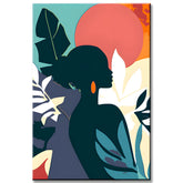 Painting by Numbers Tropical Girl Minimalism Art Style