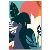 Painting by Numbers Tropical Girl Minimalism Art Style