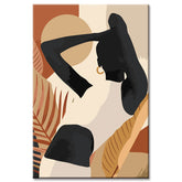 Painting by Numbers Minimalism Art Style Tropical Girl Shipping from DE