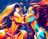 Painting by Numbers Minimalism Art Style Tropical Girl