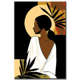 Painting by Numbers Thoughtful Tropical Girl