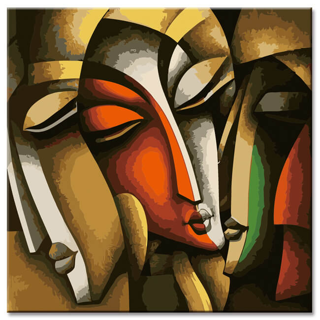 Painting by Numbers Abstract Figures Girls Shipping from DE