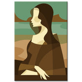 Painting by numbers poster Mona Lisa in minimalism shipping from DE