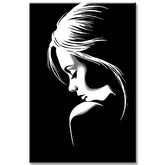 Painting by Numbers Black and White Art Woman Portrait