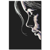 Painting by numbers woman with hat and wine glass shipping from DE-80*80cm-with stretcher frame-without covering service