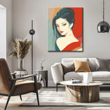 Painting by Numbers Oriental Woman in Red