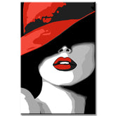 Painting by Numbers Woman in Red Hat
