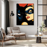 Paint by Numbers Catwoman and Batman Illustration