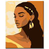 Painting by Numbers Girl with Long Hair