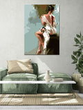 Painting by Numbers Woman Back Abstract Art Shipping from DE
