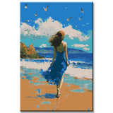 Painting by Numbers Woman Back Abstract Art