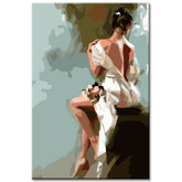 Painting by Numbers Woman Back Abstract Art Shipping from DE