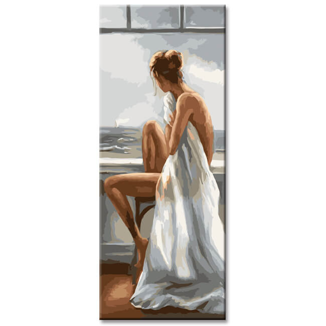 Painting by Numbers Abstract Art - Sitting Woman Shipping from DE