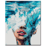 Painting by Numbers Abstract Portrait Water