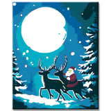Paint by Numbers Santa and Reindeer