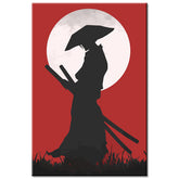 Paint by Numbers Red Samurai Art Shipping from DE