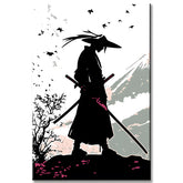 Painting by Numbers Black and White Samurai -