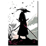 Painting by Numbers Black and White Samurai -