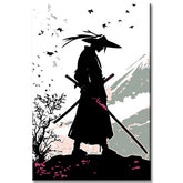 Painting by Numbers Black and White Samurai -