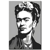 Paint by Numbers Black and White Frida Kahlo