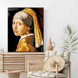 Painting by numbers art girl with pearl earring shipping from DE