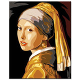 Painting by numbers art girl with pearl earring shipping from DE