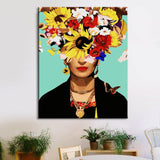 Paint by Numbers Frida Kahlo Fashion Flower Portrait