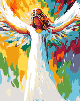 Paint by Numbers Panorama - Woman in White Dress