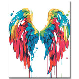 Painting by Numbers Rainbow Angel Wings