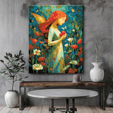 Painting by Numbers Beautiful Angel in Flowers