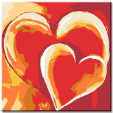 Painting by Numbers Abstract Hearts and Love Art