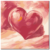 Painting by Numbers Pink Heart Art Shipping from DE
