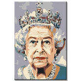 Painting by Numbers Old Queen Elizabeth II Portrait