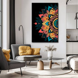 Painting by Numbers Dark Colorful Mandala