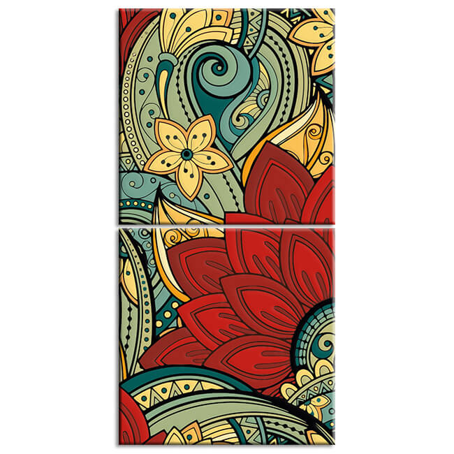 Painting by numbers mandala flowers I 2-part shipping from DE