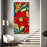 Painting by Numbers Mandala Flowers I 2-Panel